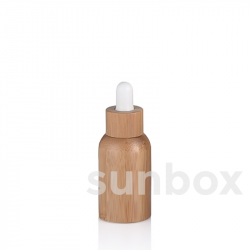Botella Vidrio 15ml con Revestimiento de Bambú