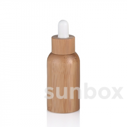 Botella Vidrio 50ml con Revestimiento de Bambú