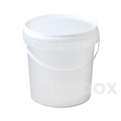 Cubo de 12L blanco con asa
