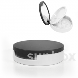 Caja de Maquillaje de 10 ml con Espejo, Ideal para Polvos Compactos