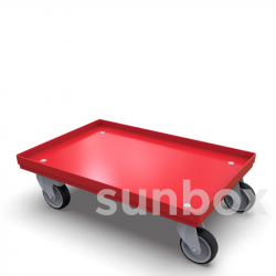 Base rodante Rojo (600x400mm) con Frenos