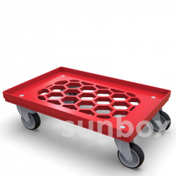 Base rodante Rojo (600x400mm) con Frenos