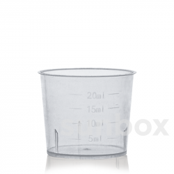 Vaso dosificador de 20ml transparente